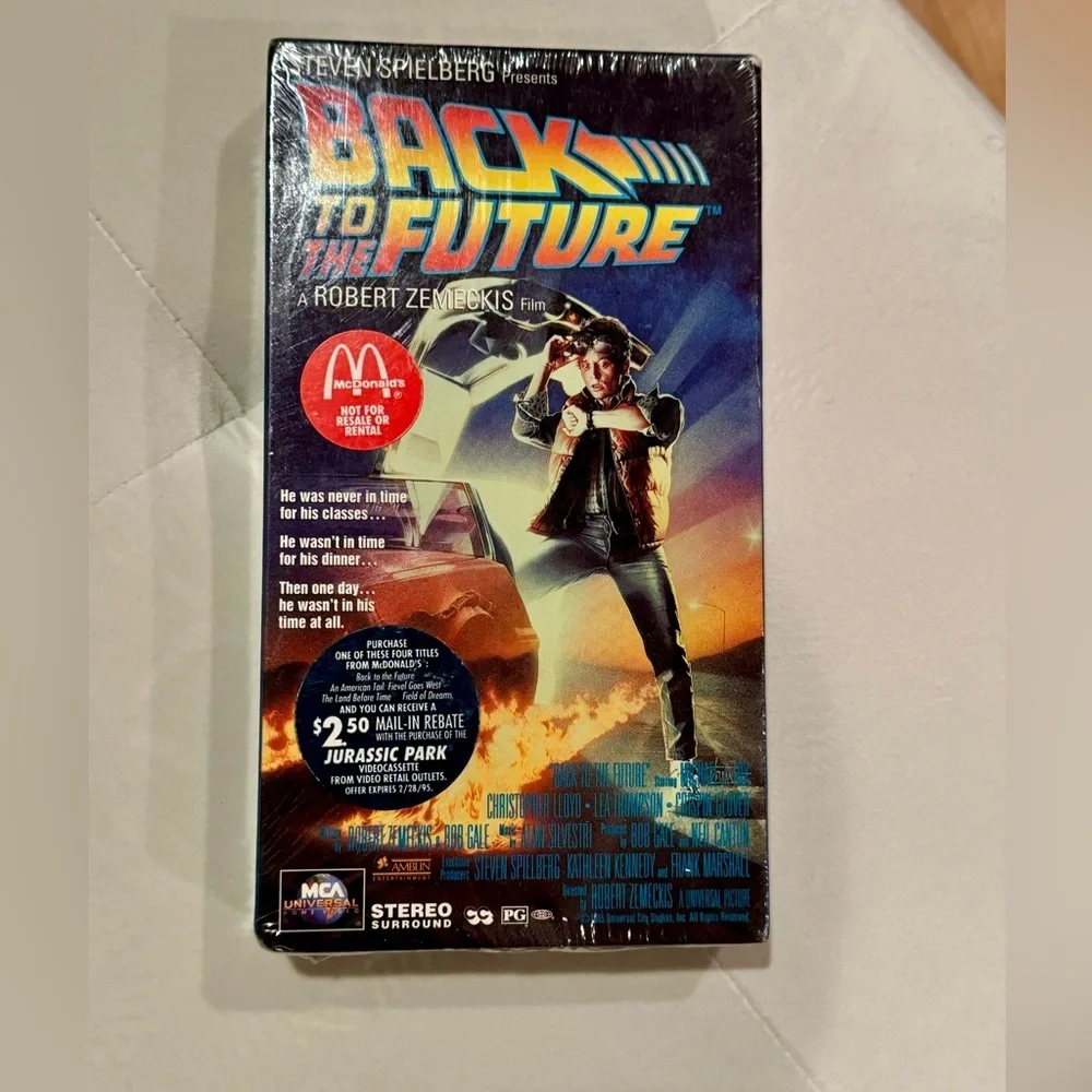 Sealed Back To The Future McDonald's Promo Video Cassette 1994 MCA Home Video